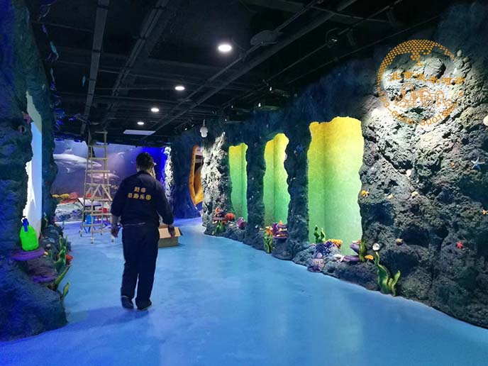 山東日照劉家灣趕海園仿海浪石塑石假山顏色