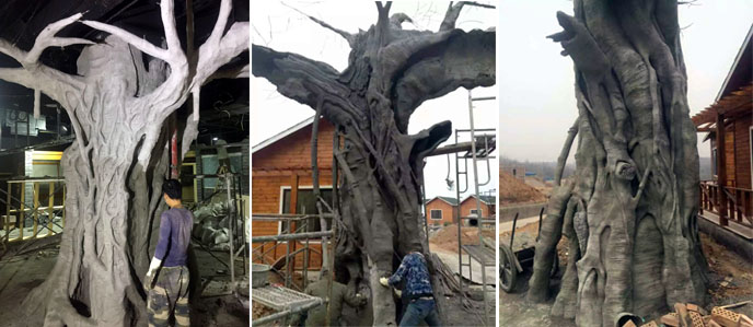 仿真榕樹制作其中強大的作用——抗風(fēng)、阻燃