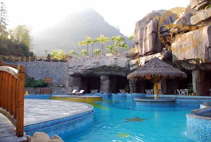 重慶水泥假山制作精品工程，北京淡水河谷假山制作樣板