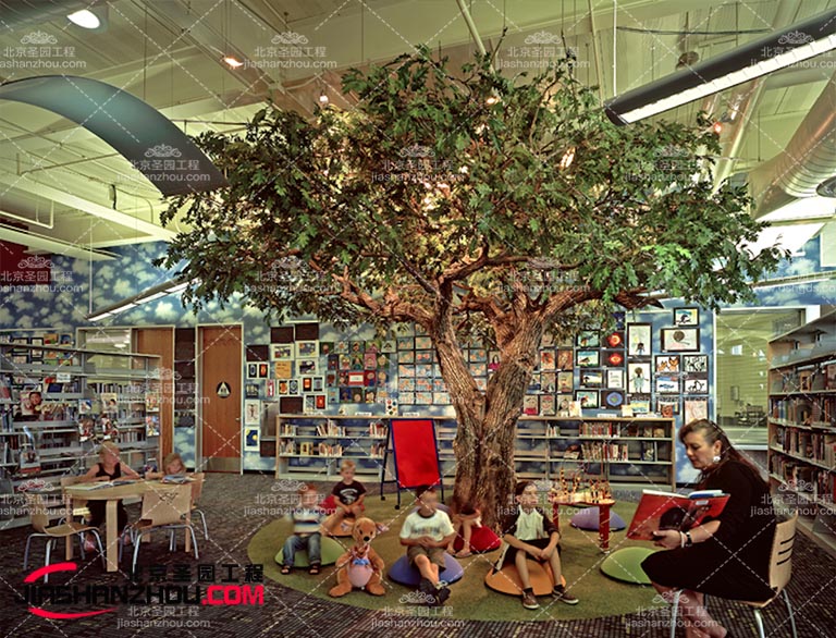 仿真樹營造出自然環(huán)境感，繪畫出超級美的f 景畫