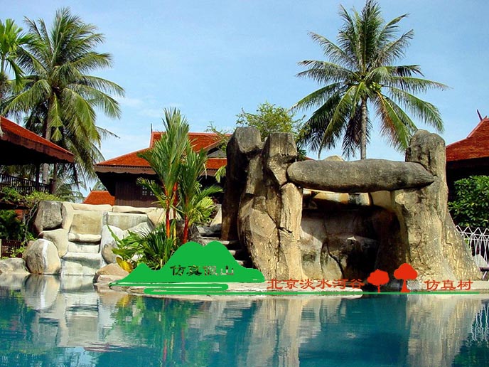 水泥假山款式新穎亮麗、高雅別致、豪華壯觀