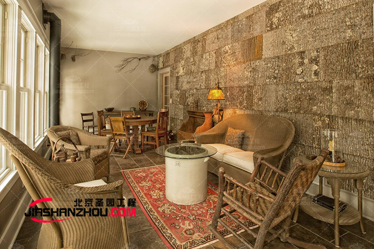 上海大型仿真樹皮酒店裝修裝飾 開啟綠色森林生態(tài)度假樹屋模式