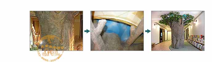 柱子變成假樹(shù)