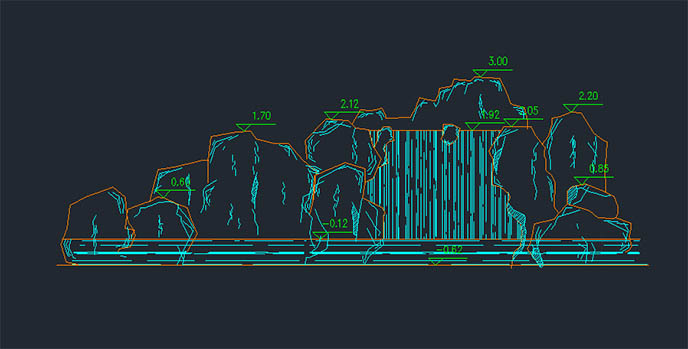 塑石假山施工圖cad.jpg 塑石假山施工圖cad