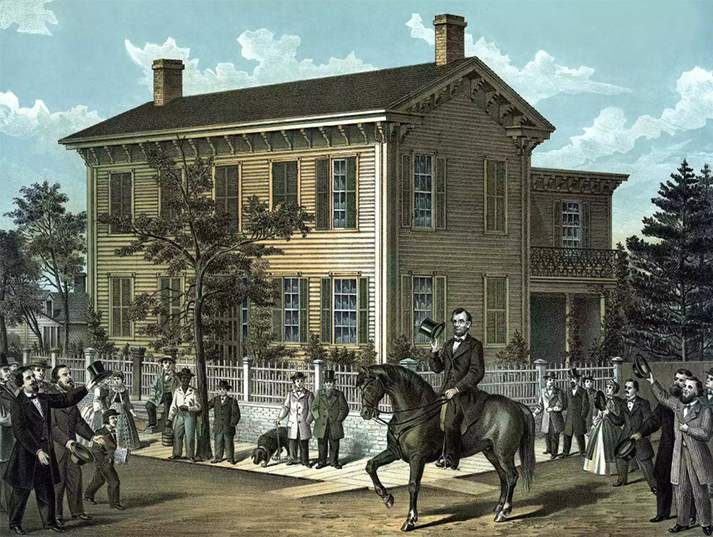 內(nèi)戰(zhàn)的亞伯拉罕·林肯在人群歡呼聲中騎馬騎馬.jpg 內(nèi)戰(zhàn)的亞伯拉罕·林肯在人群歡呼聲中騎馬騎馬