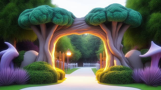 生態(tài)園大門(mén)