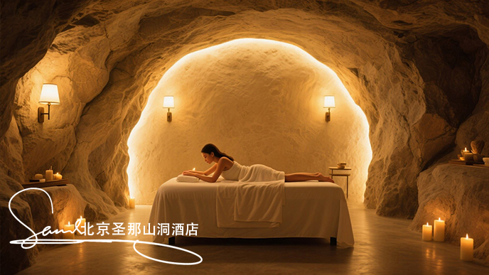 jimeng-2025-06-19-2583-這是一個洞穴風格的按摩理療空間，營造出放松愜意的氛圍：空間結構空間由天然洞穴改造....jpeg