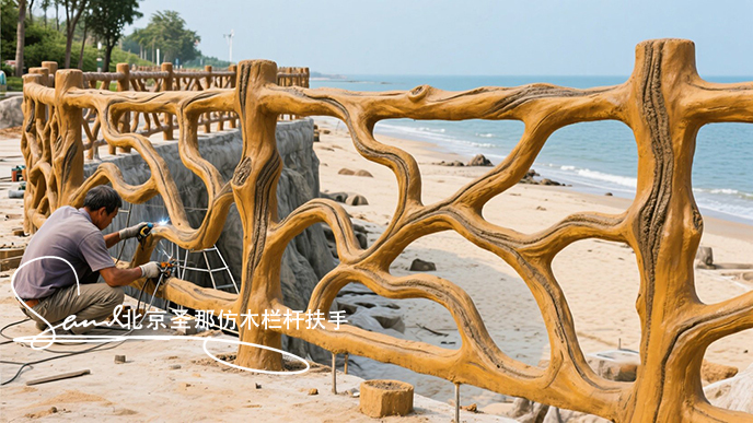 jimeng-2025-06-25-8661-正在施工制作的安全圍欄設(shè)計(jì)，線條流暢自然，給人柔和靈動(dòng)之感。為空間增添活潑與藝術(shù)....jpeg