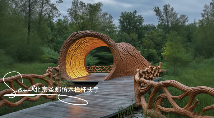 jimeng-2025-06-25-5015-正在施工制作的旅游區(qū)樓梯室外安全圍欄設(shè)計制作過程，美工正在施工制作，先用鋼筋焊接....jpeg
