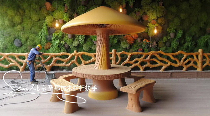 jimeng-2025-06-25-5533-正在施工制作的旅游區(qū)樓梯室外安全圍欄設(shè)計(jì)制作過程，美工正在施工制作，先用鋼筋焊接....jpeg