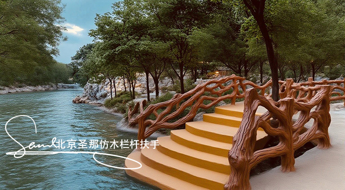 jimeng-2025-06-25-1165-正在施工制作的旅游區(qū)樓梯室外安全圍欄設(shè)計(jì)制作過(guò)程，美工正在施工制作，先用鋼筋焊接....jpeg